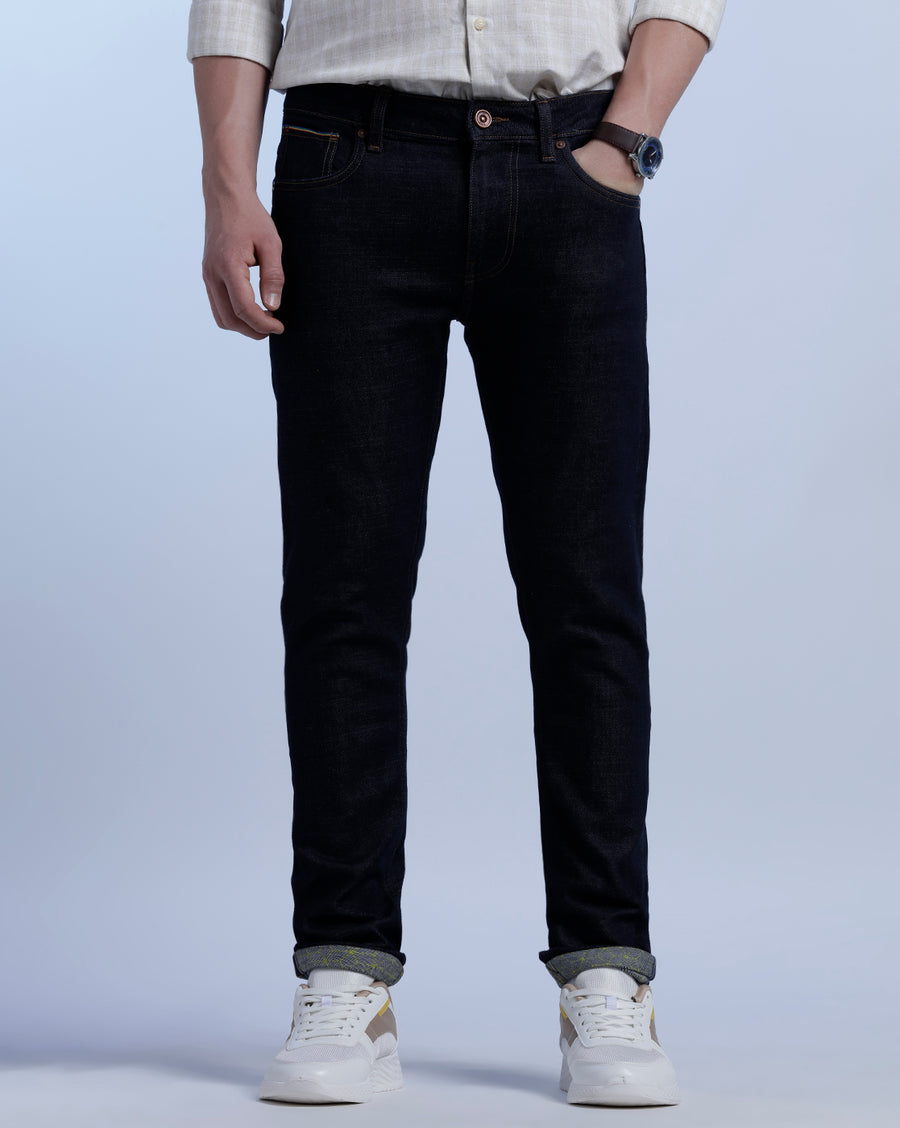 INDIGO STRAIGHT FIT JEANS