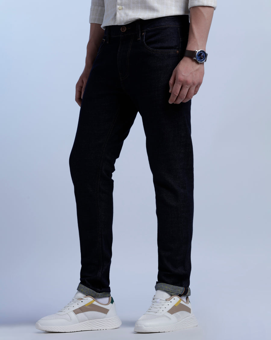 INDIGO STRAIGHT FIT JEANS
