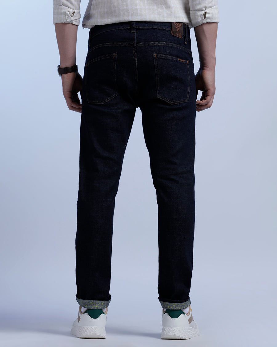 INDIGO STRAIGHT FIT JEANS