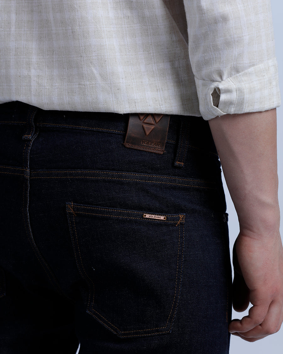 INDIGO STRAIGHT FIT JEANS