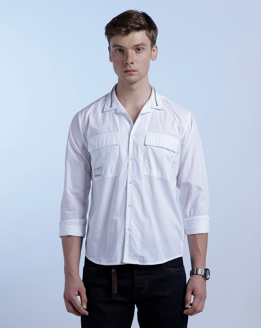 White Regular Fit Shirt