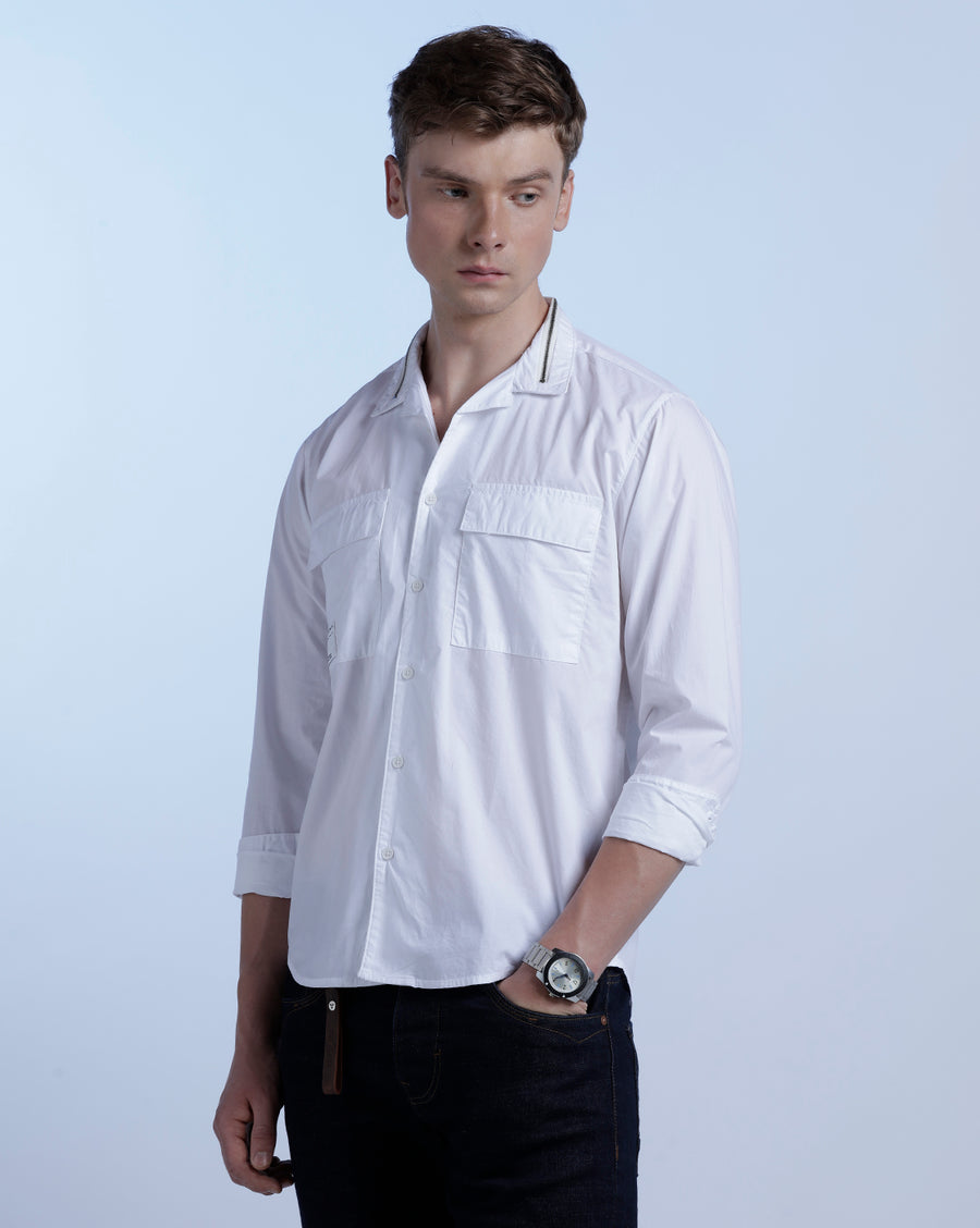 White Regular Fit Shirt