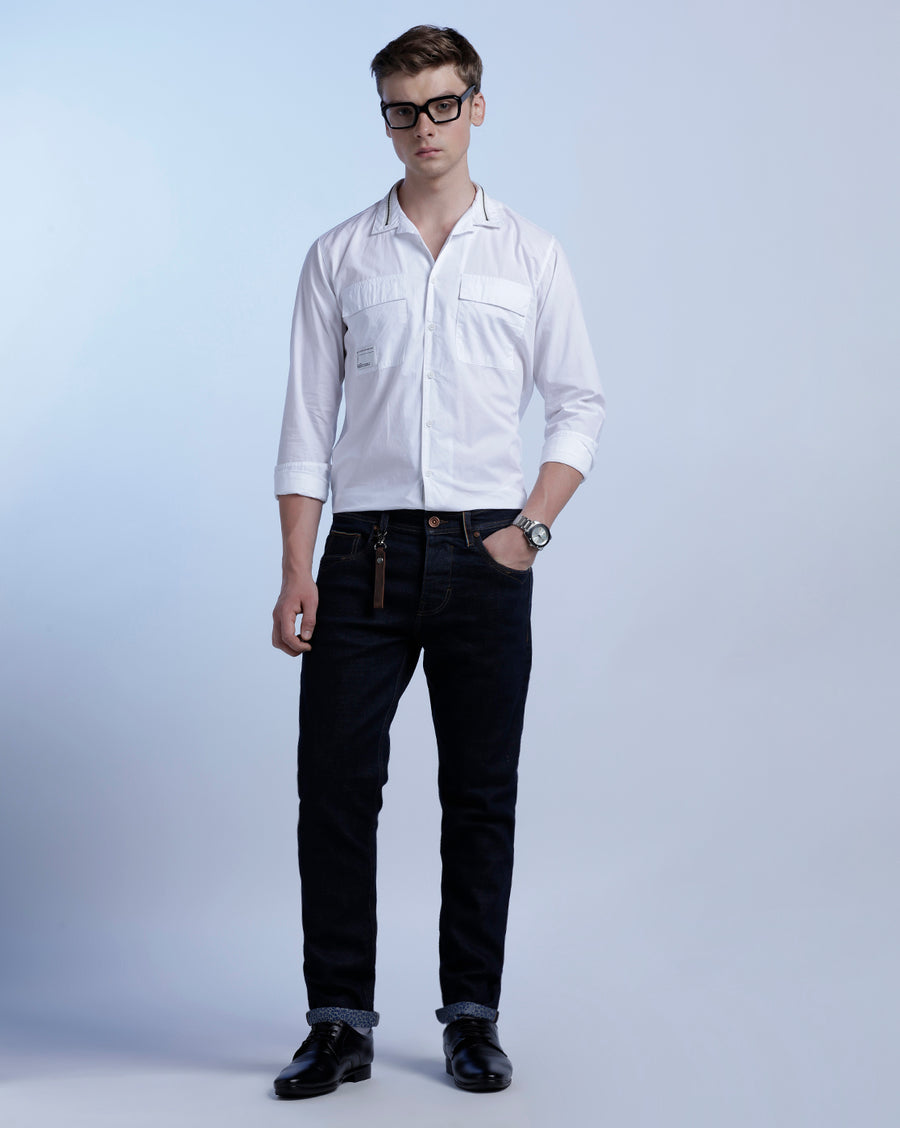 White Regular Fit Shirt