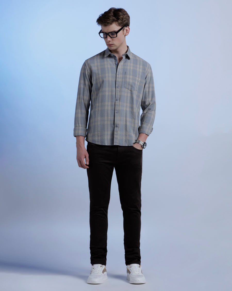 Dk Brown Track Skinny Jeans