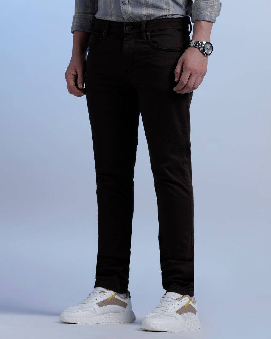Dk Brown Track Skinny Jeans
