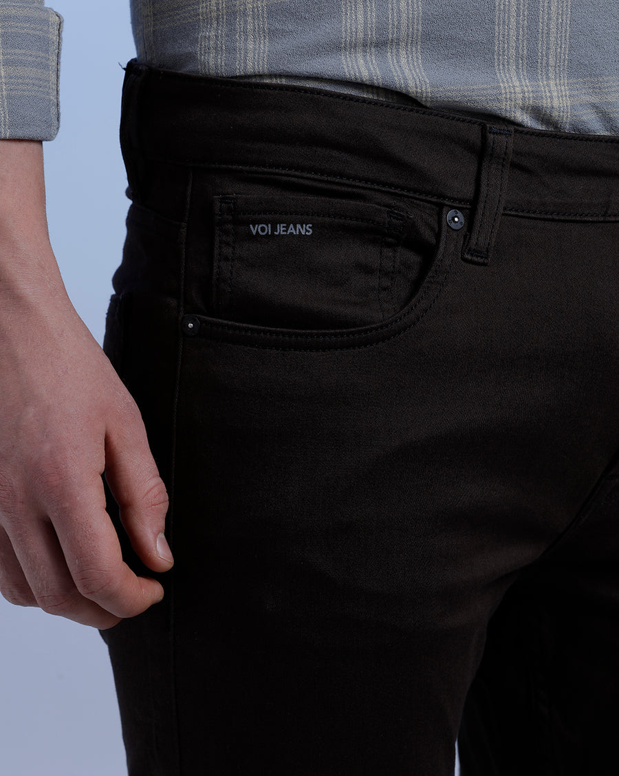 Dk Brown Track Skinny Jeans