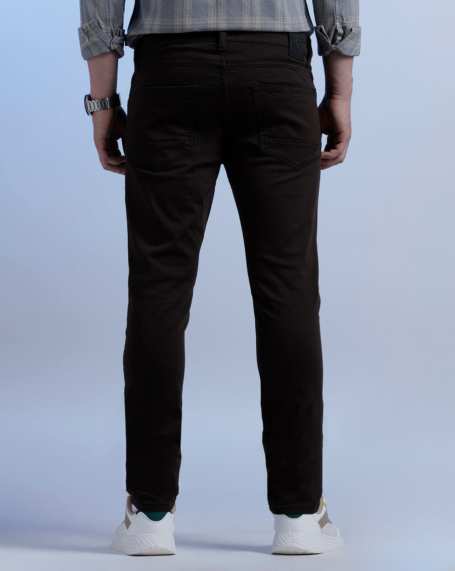 Dk Brown Track Skinny Jeans