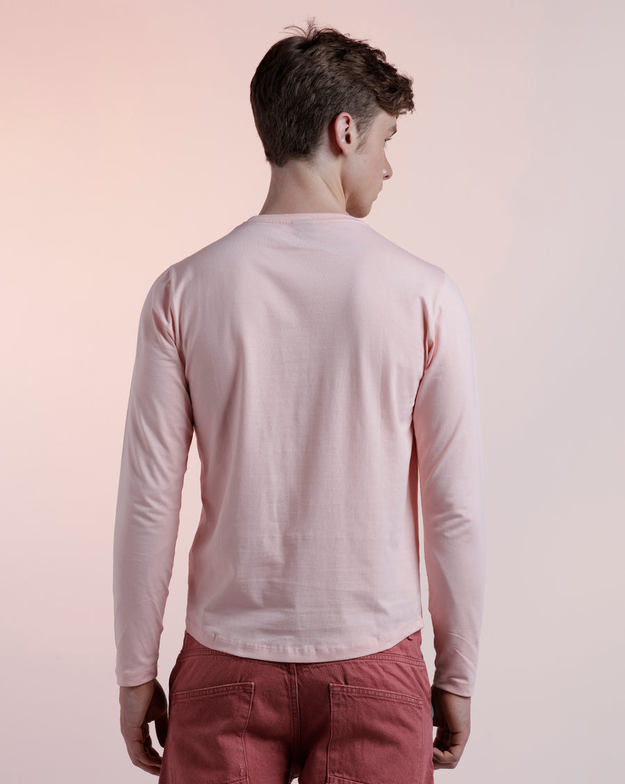 Men Solid Regular Fit Casual T-Shirt