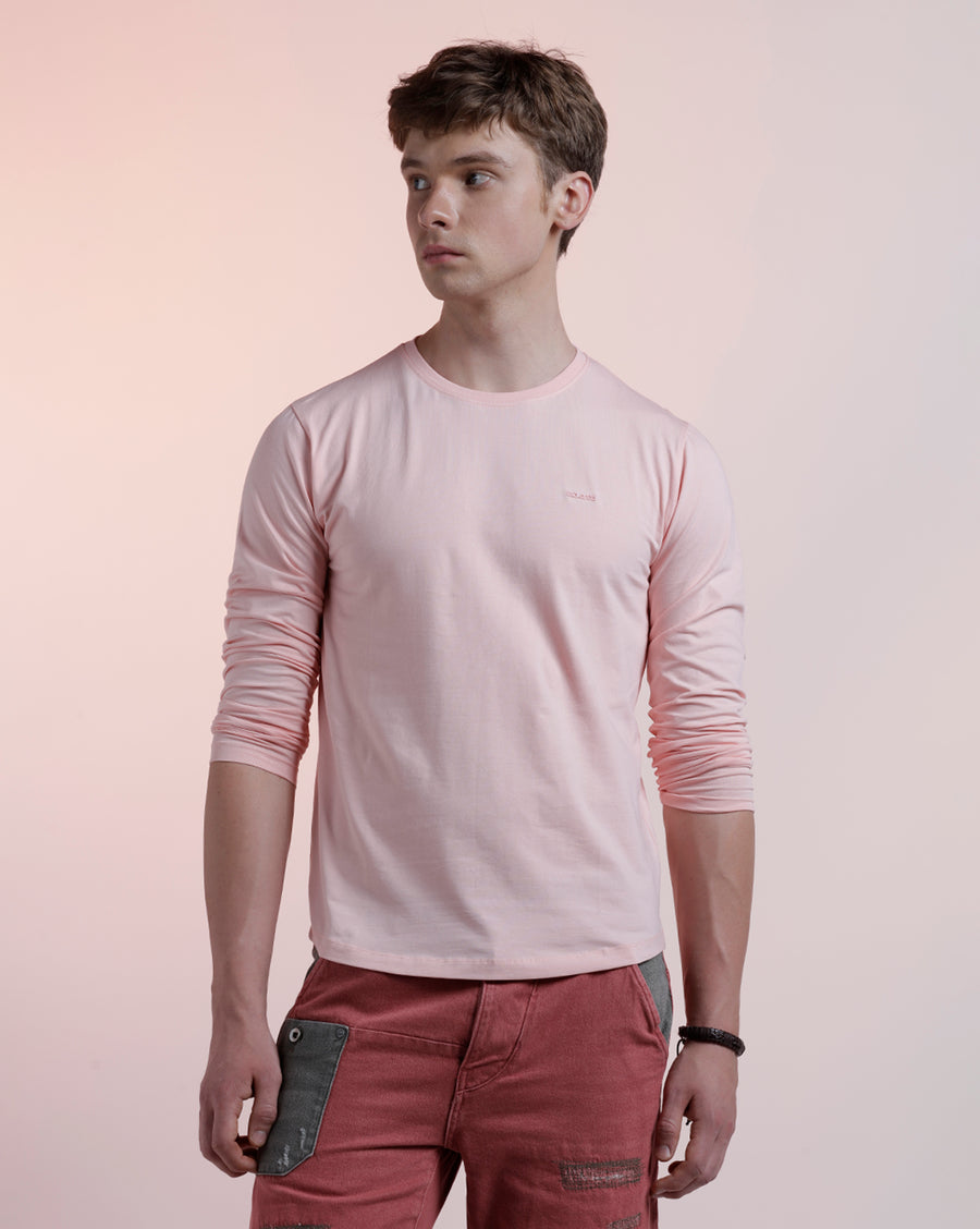 Men Solid Regular Fit Casual T-Shirt