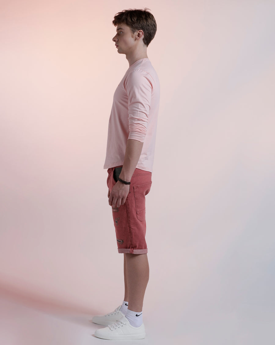 Men Solid Regular Fit Casual T-Shirt