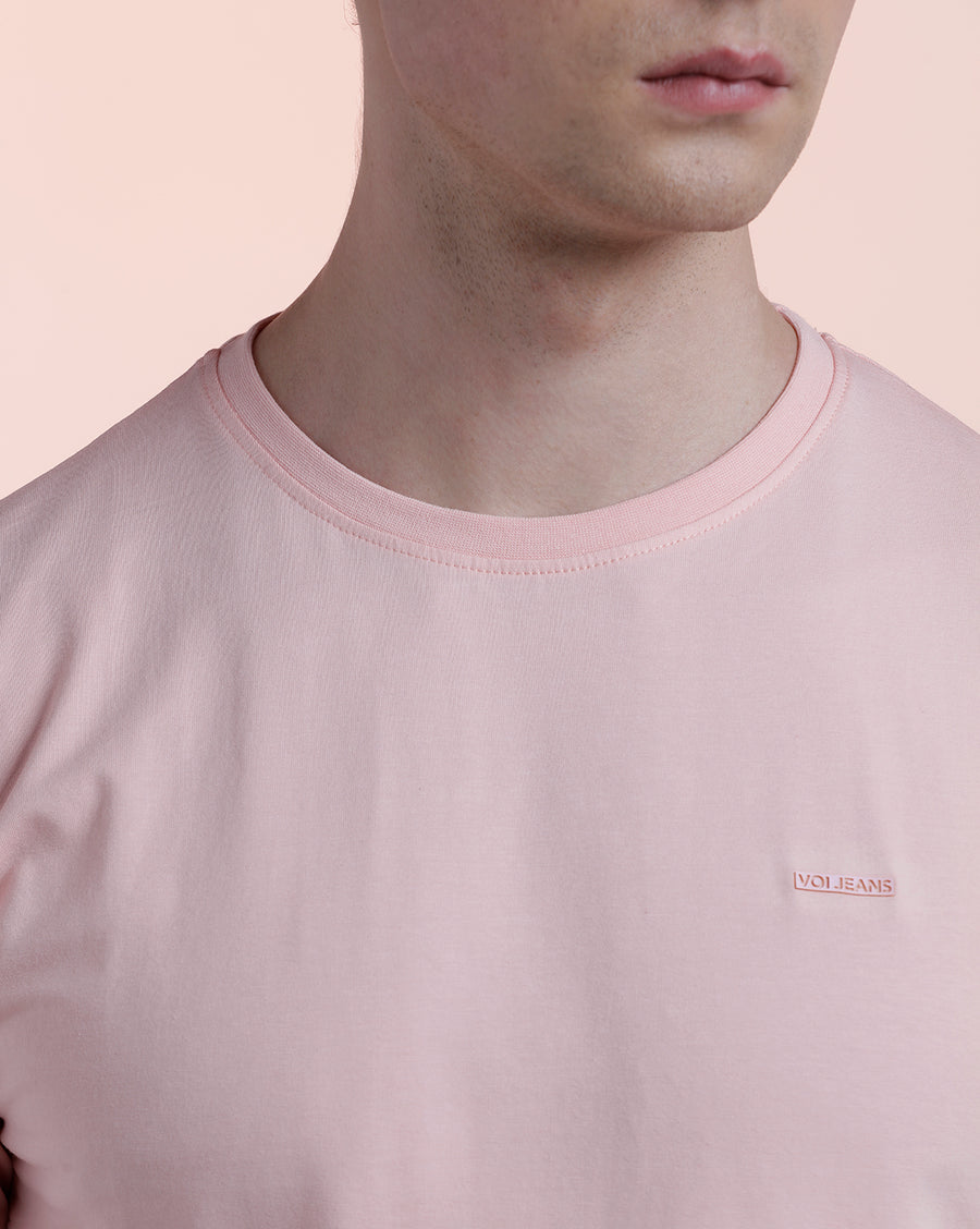 Men Solid Regular Fit Casual T-Shirt
