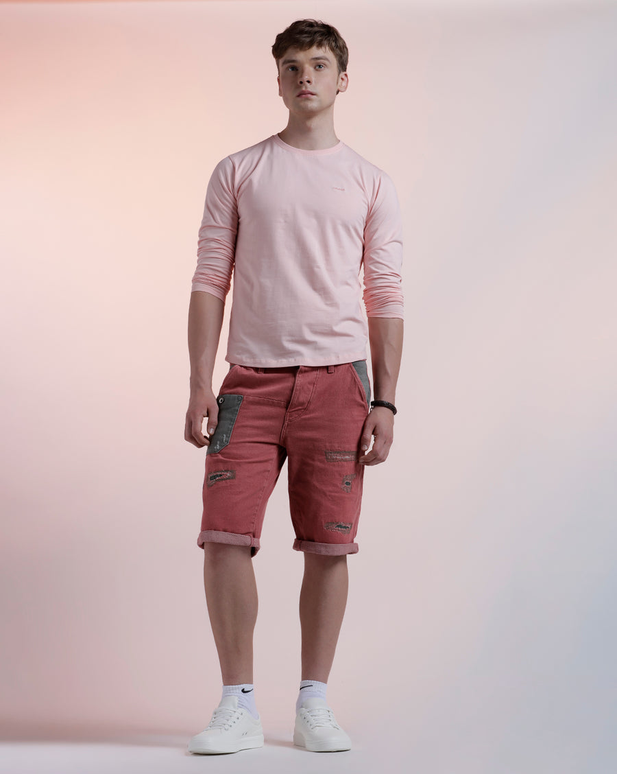 Men Solid Regular Fit Casual T-Shirt