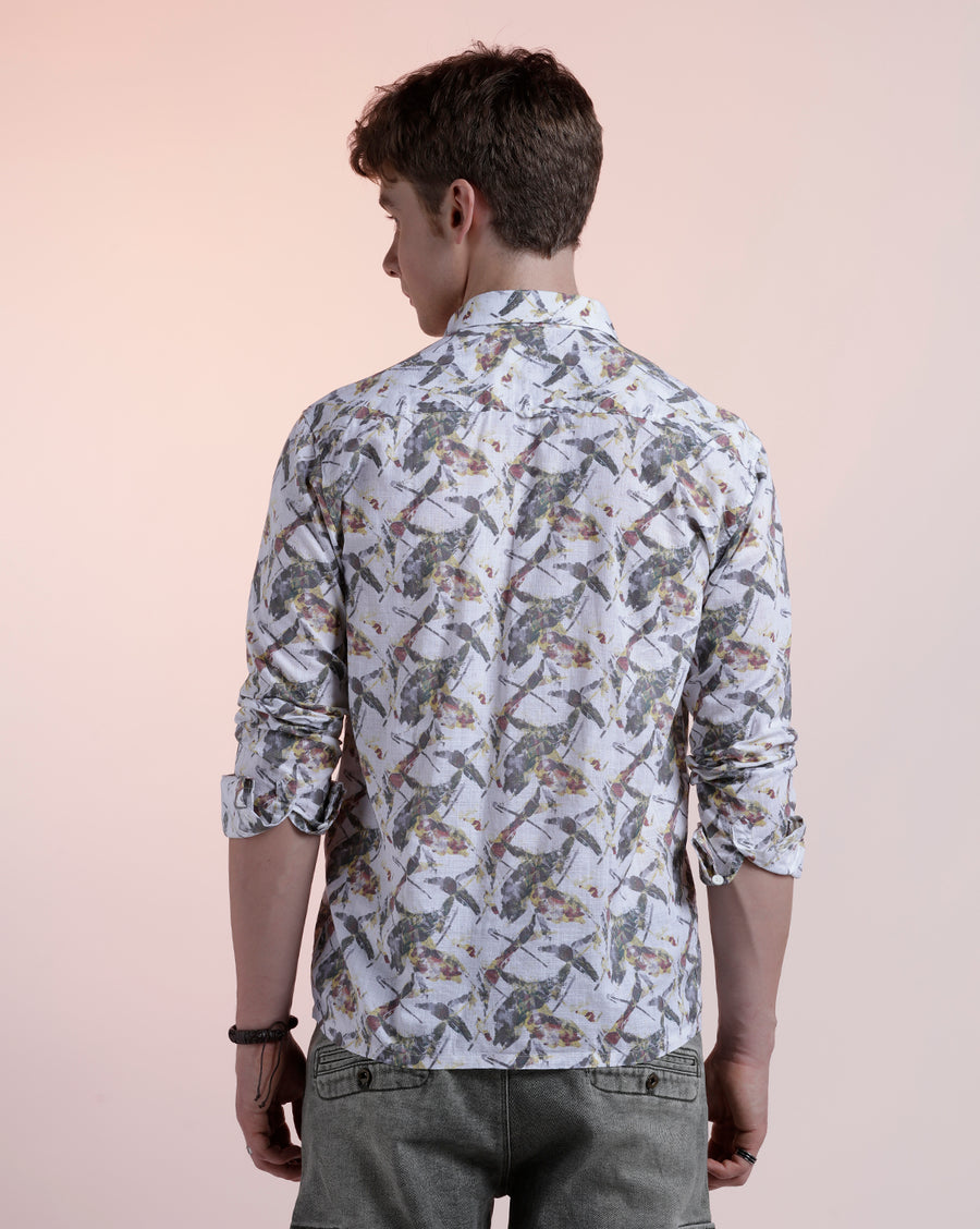 Faded Rose Aop Boxy Fit Shirt