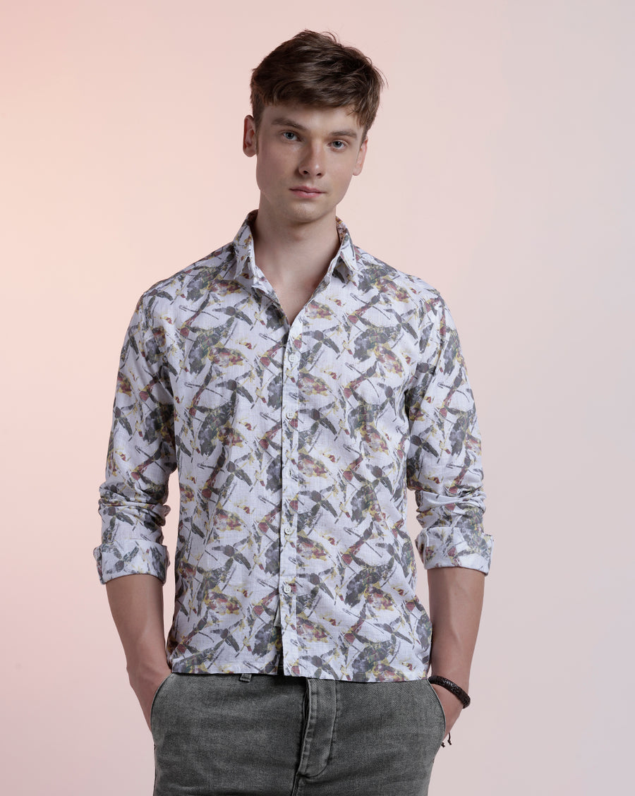 Faded Rose Aop Boxy Fit Shirt