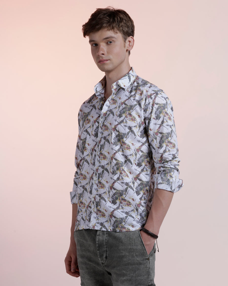 Faded Rose Aop Boxy Fit Shirt