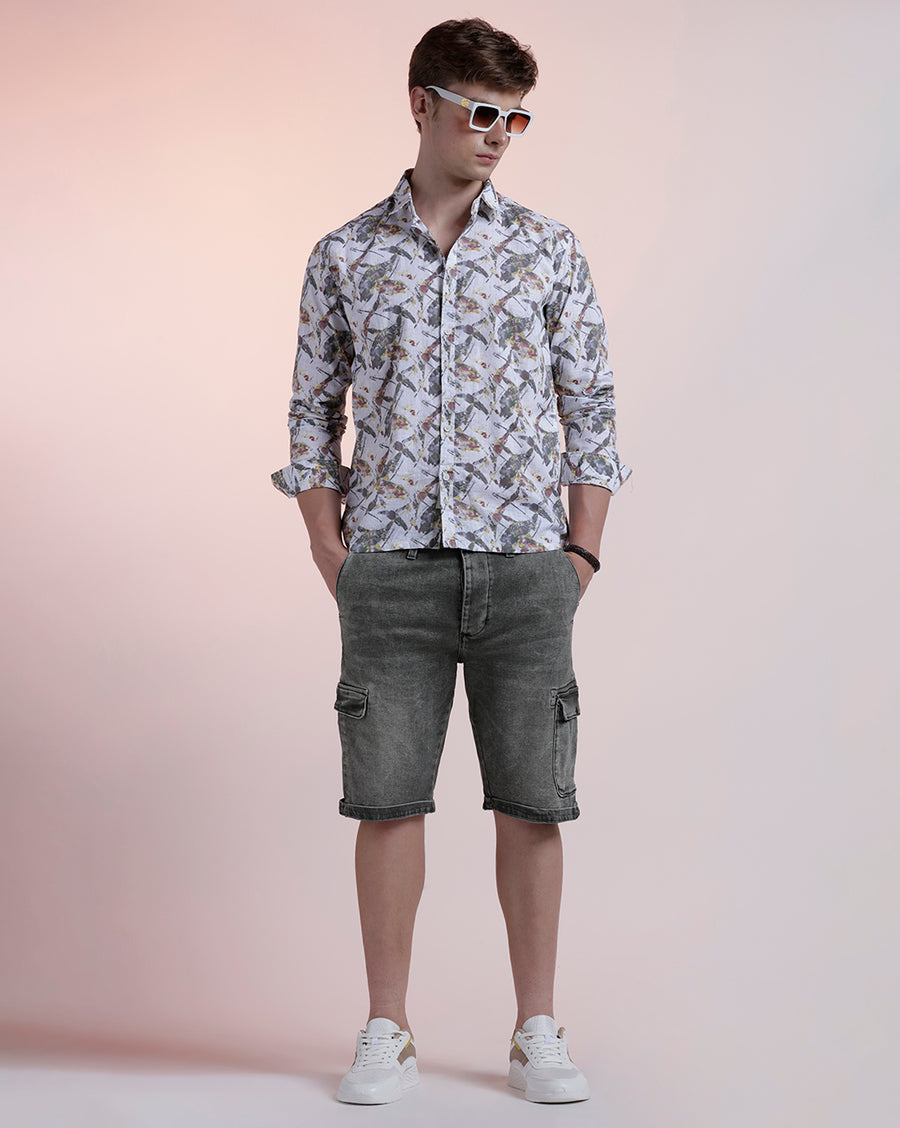 Faded Rose Aop Boxy Fit Shirt