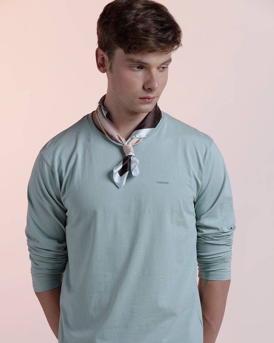 Men Solid Regular Fit Casual T-Shirt