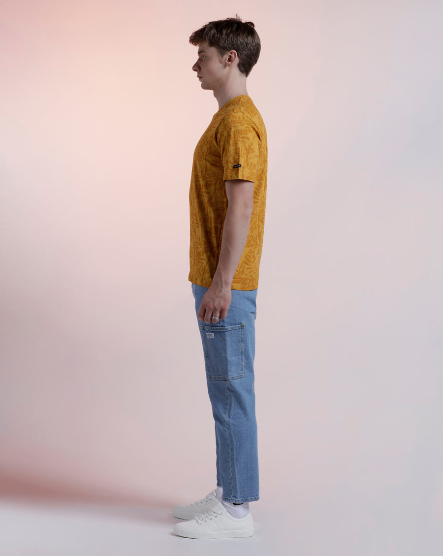Men Printed Regular Fit Casual T-Shirt