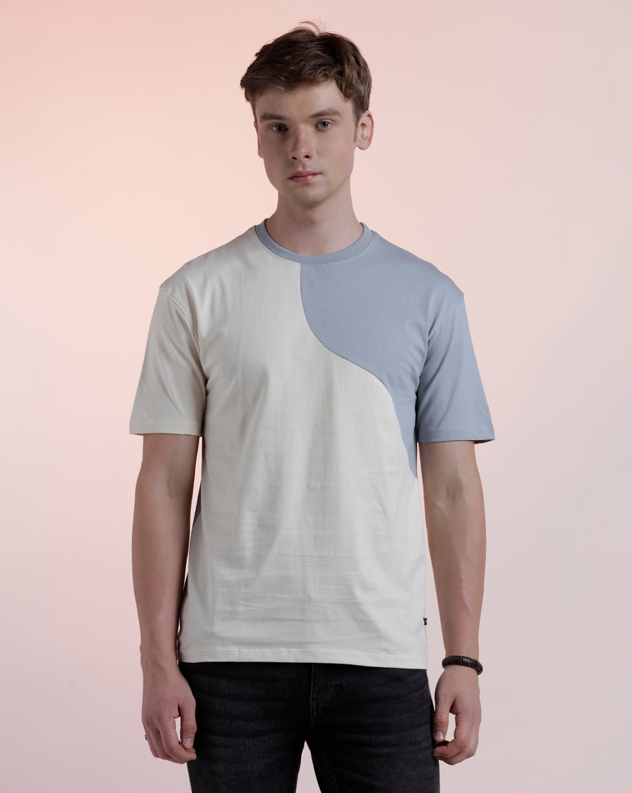 Quarry/Pearl Boxy Fit T-Shirt