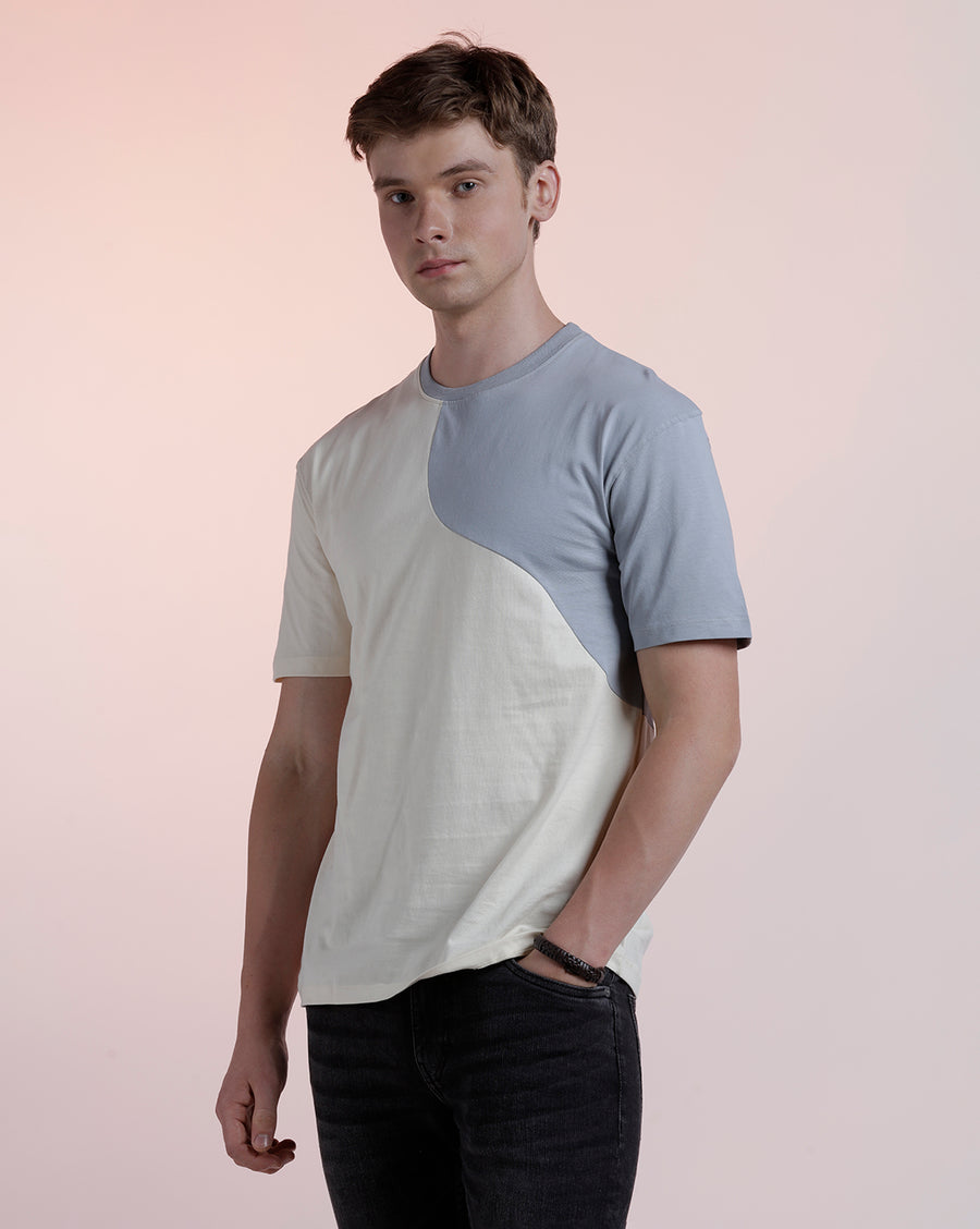 Quarry/Pearl Boxy Fit T-Shirt