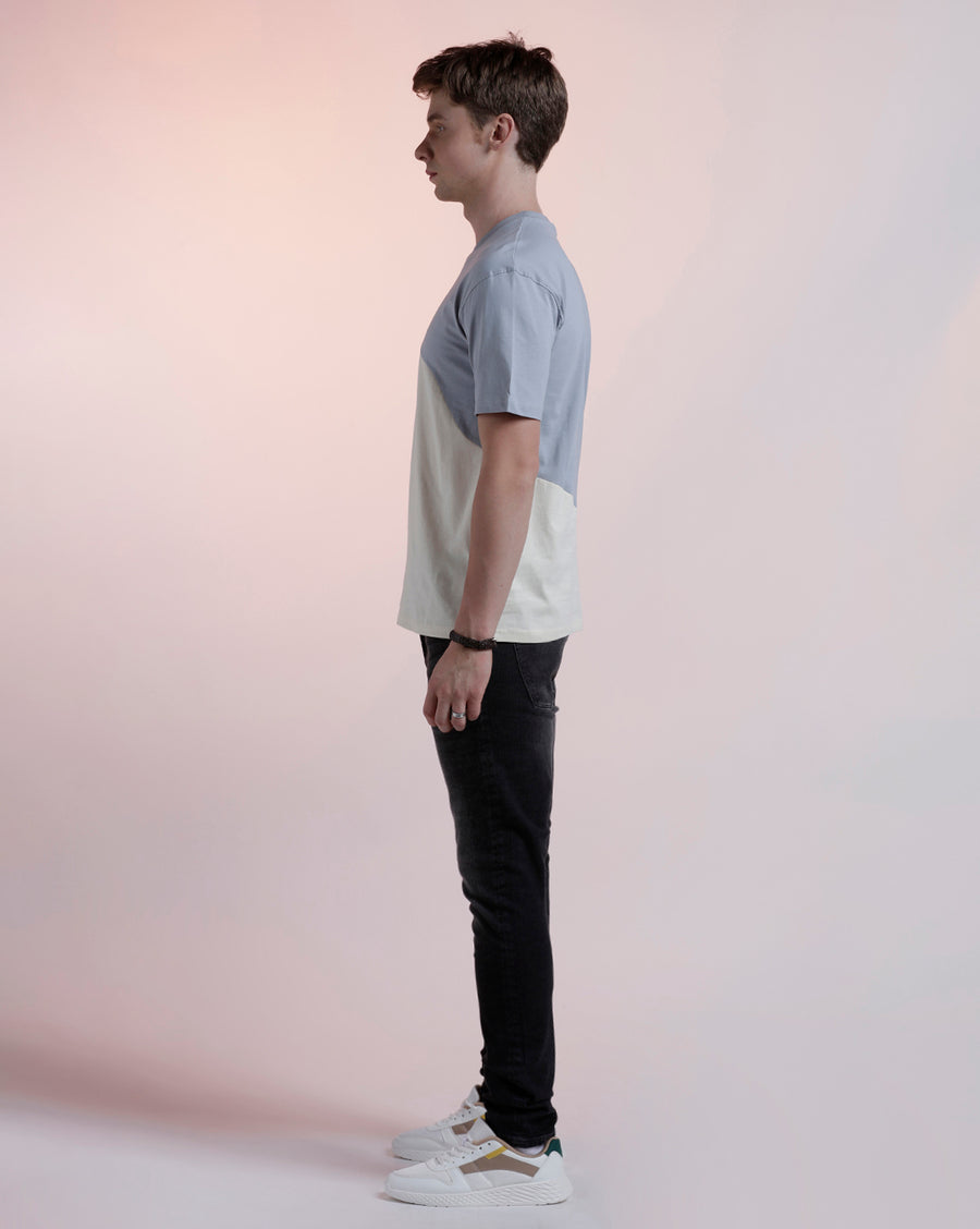 Quarry/Pearl Boxy Fit T-Shirt