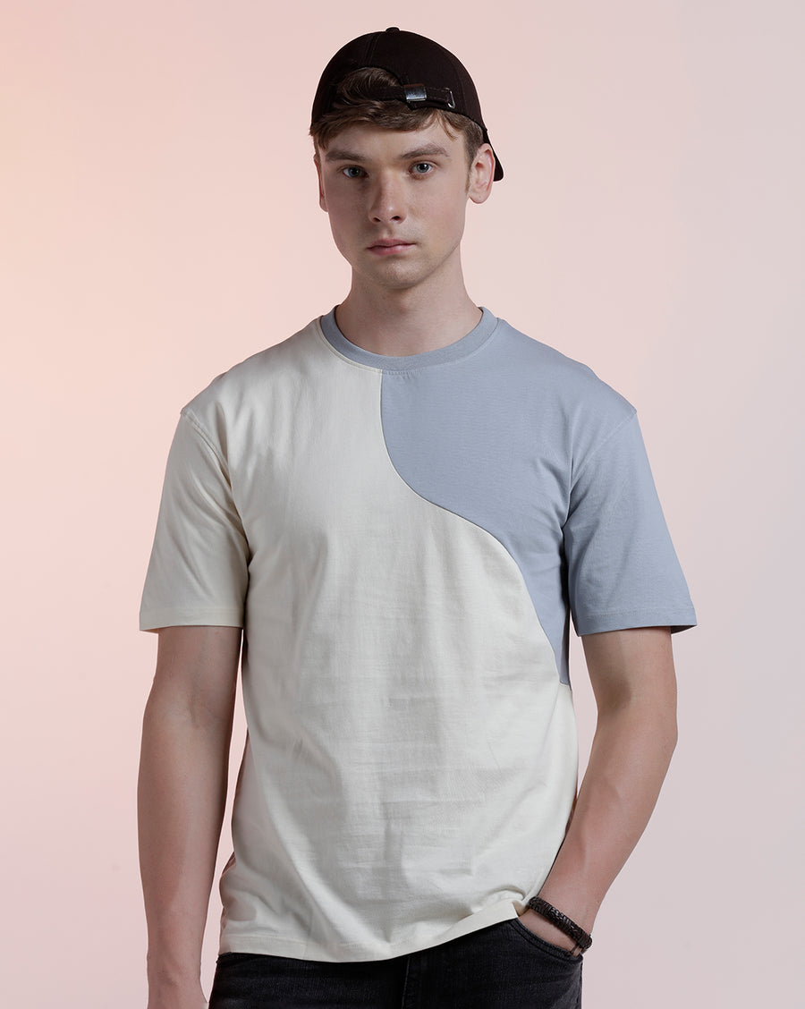 Quarry/Pearl Boxy Fit T-Shirt