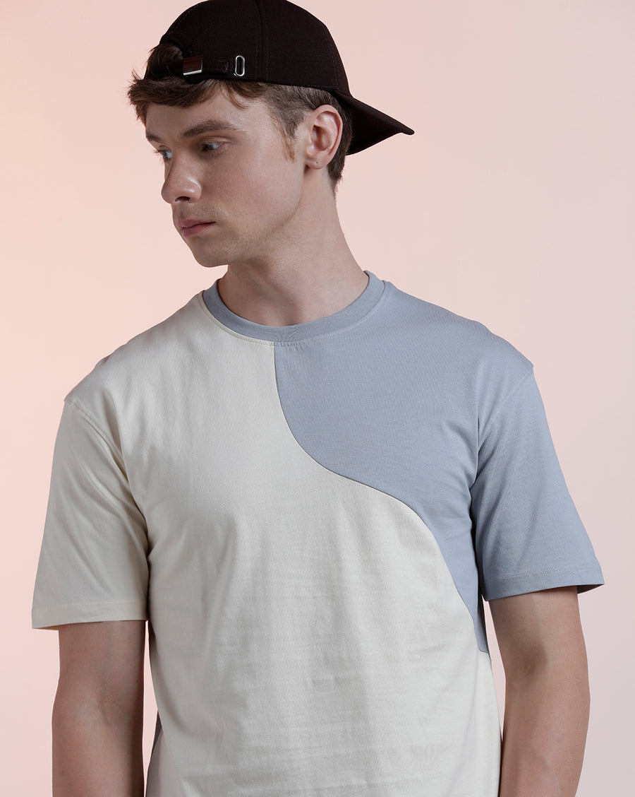 Quarry/Pearl Boxy Fit T-Shirt