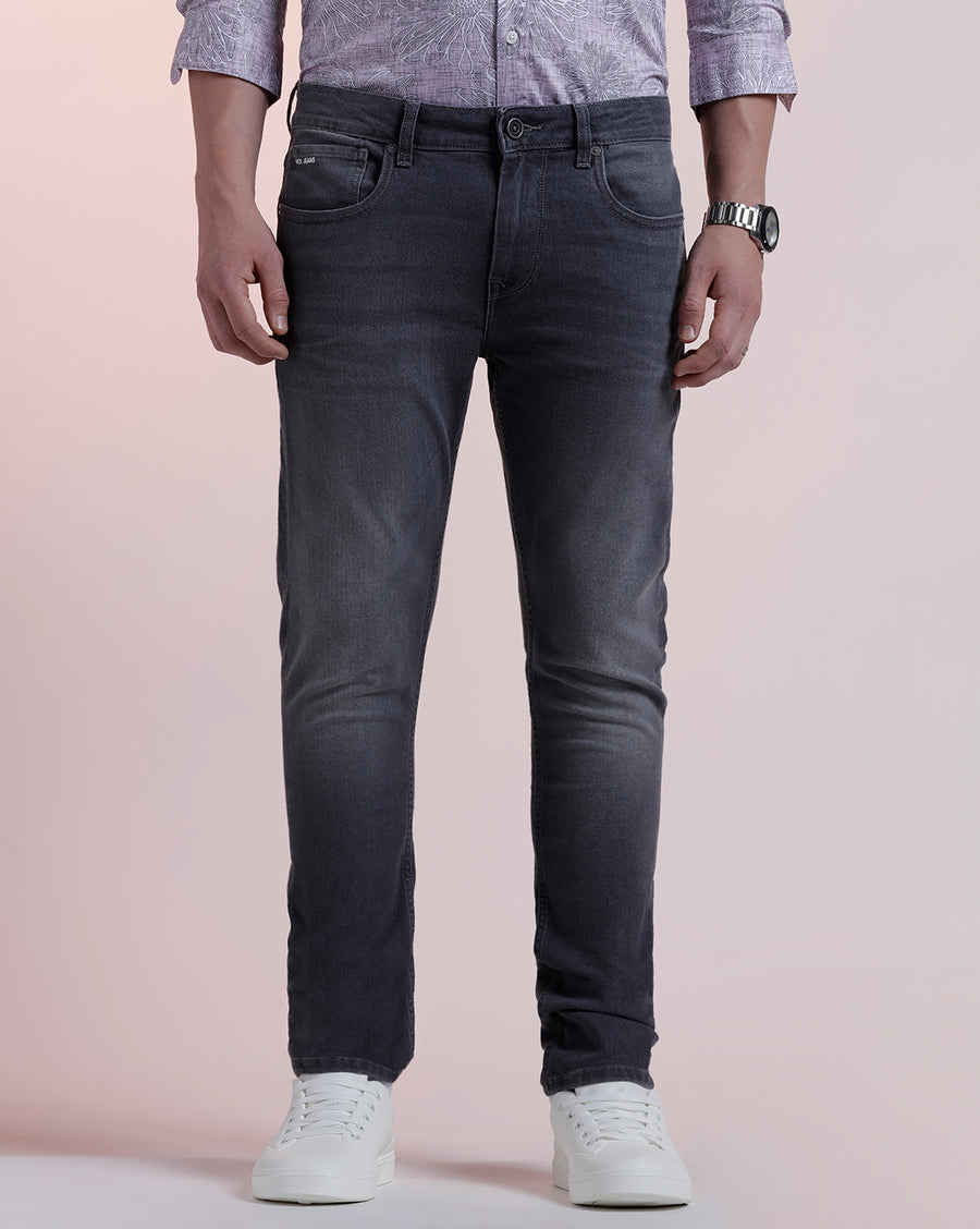 GREY TRACK SKINNY FIT JEANS