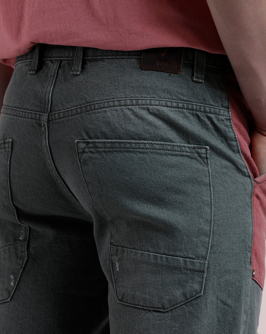 Olive Regular Fit Denim Short
