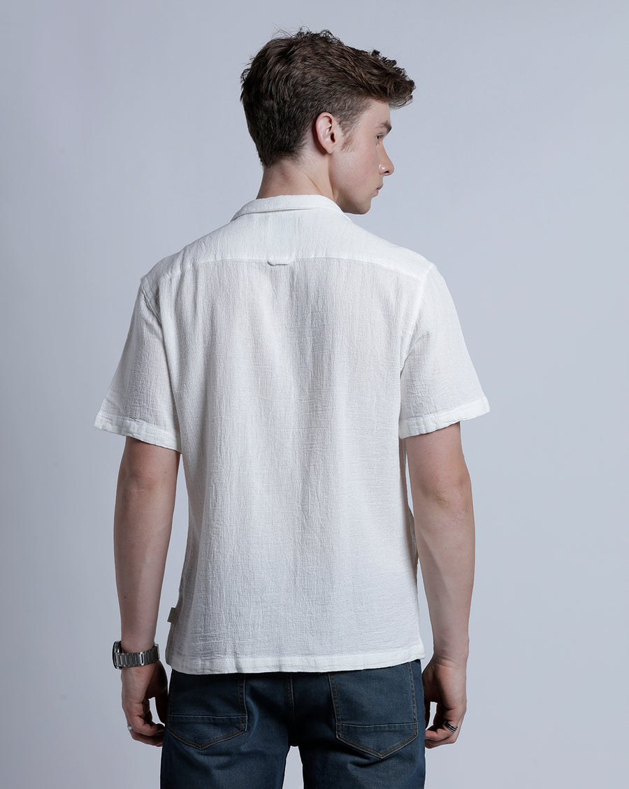 Off White Boxy Fit Shirt