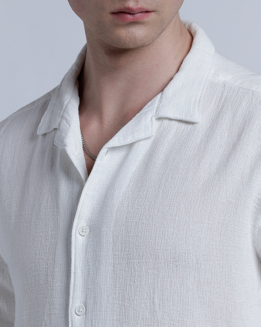Off White Boxy Fit Shirt