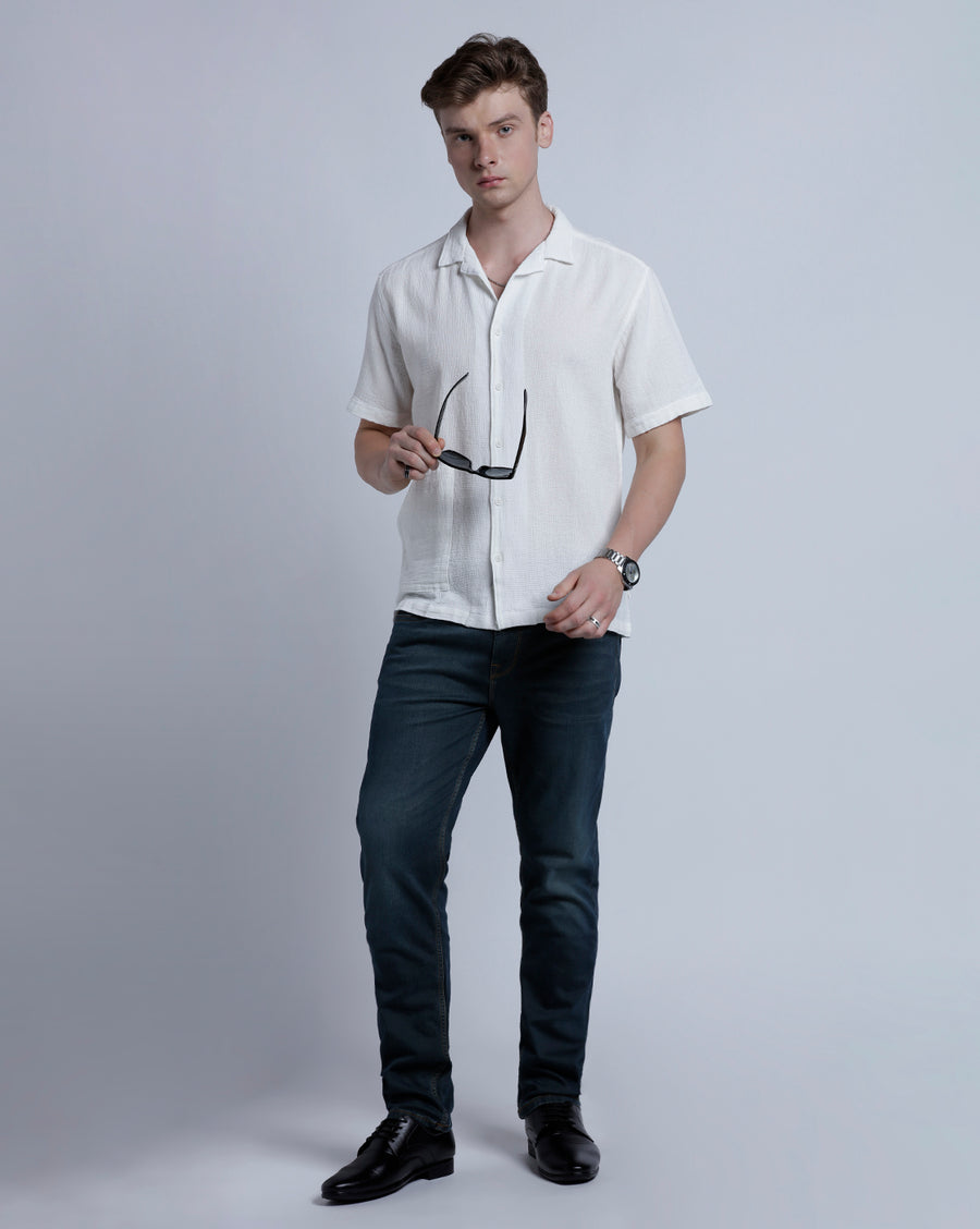 Off White Boxy Fit Shirt