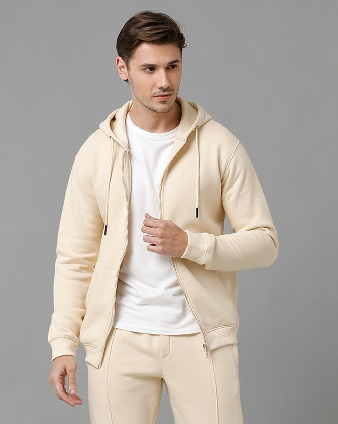 Men Solid Regular Fit Casual co-ord sets Sweatshirt and Pant