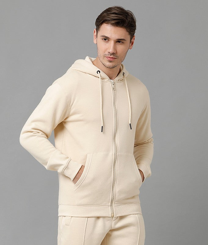 Men Solid Regular Fit Casual co-ord sets Sweatshirt and Pant