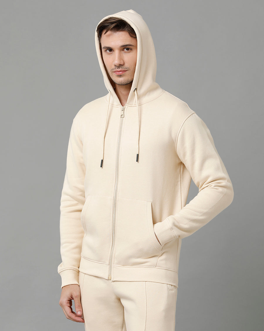 Men Solid Regular Fit Casual Sweatshirt