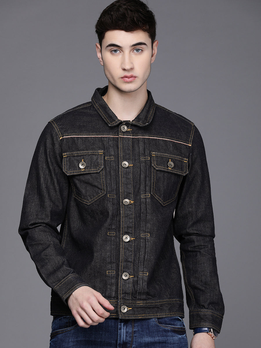 Men's Dark blue Fornt yoke Jacket