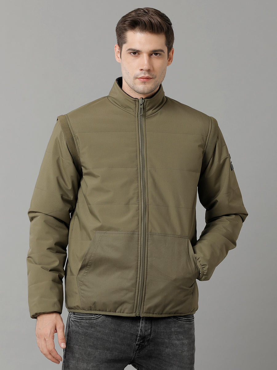 Men Solid Regular Fit  Casual Jacket