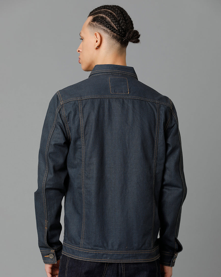 Men Solid Regular Fit Casual Jacket