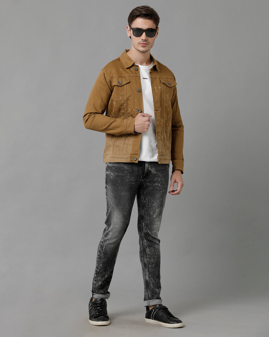 Men Solid Regular Fit Casual Jacket