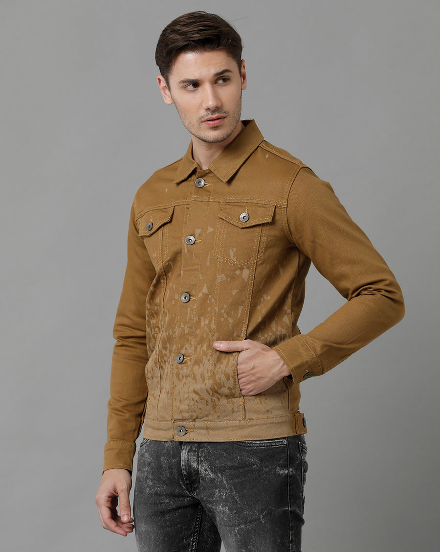 Men Solid Regular Fit Casual Jacket
