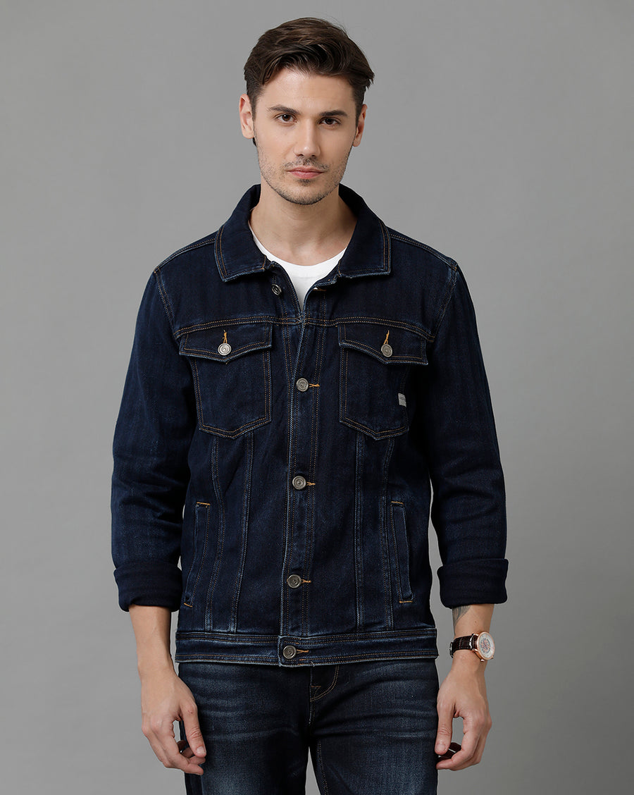 Men Solid Regular Fit Casual Jacket