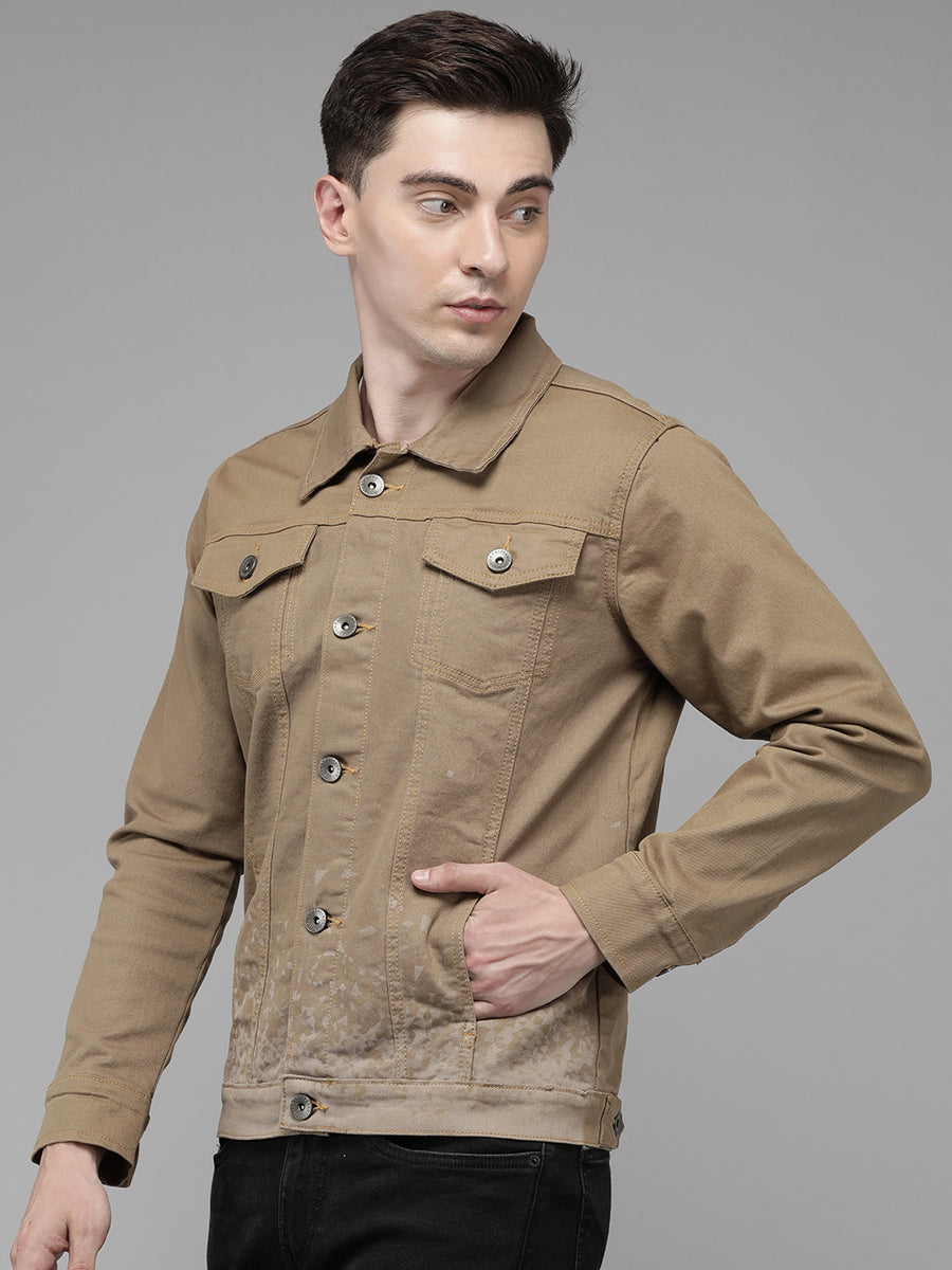 Mens khaki trucker jacket online