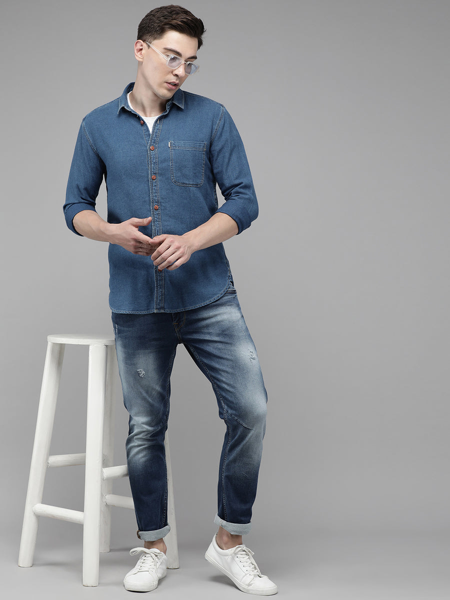 Men Indigo Skinny Fit  Jeans