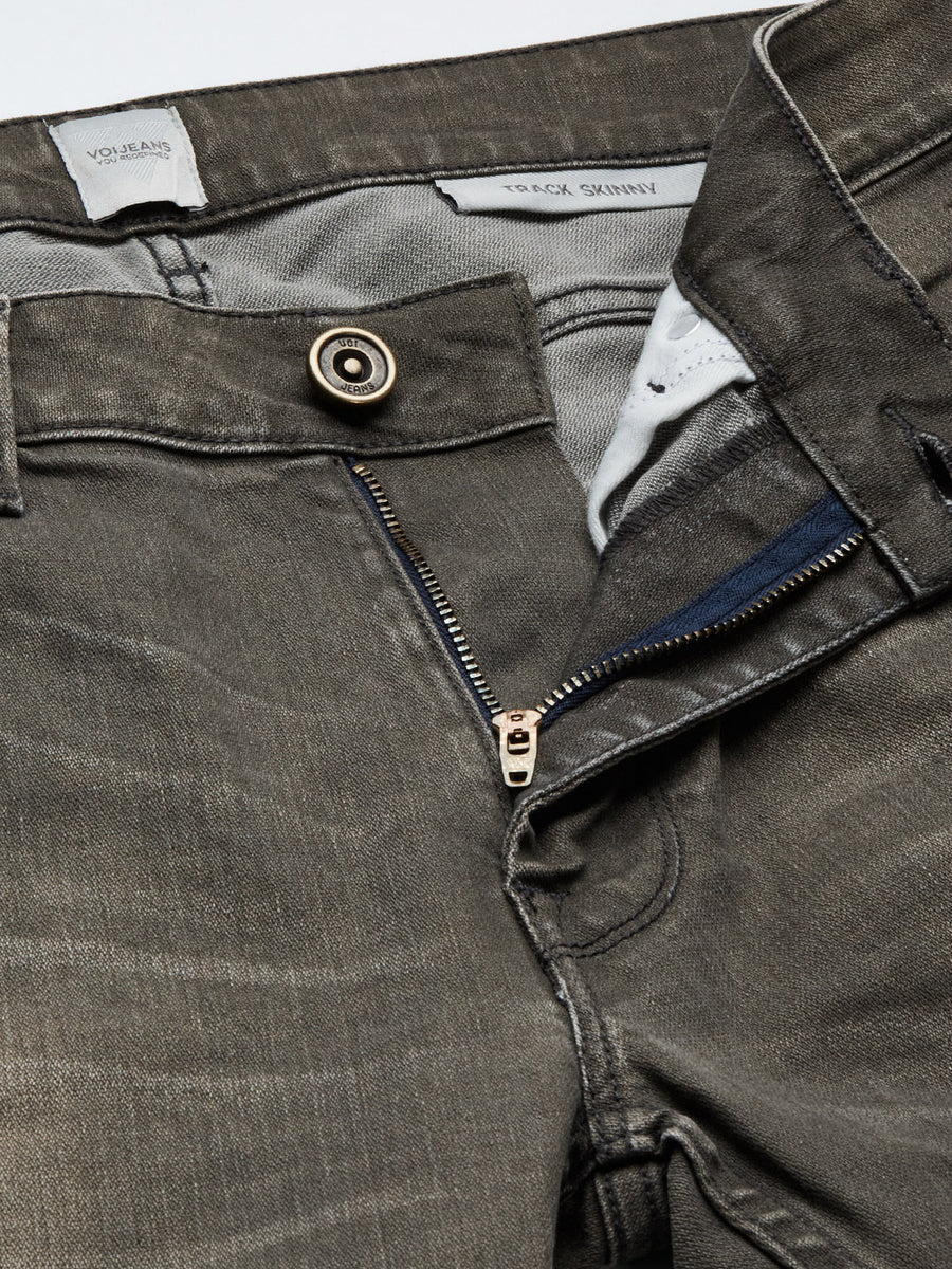 Men Light Olive Skinny Fit Jeans