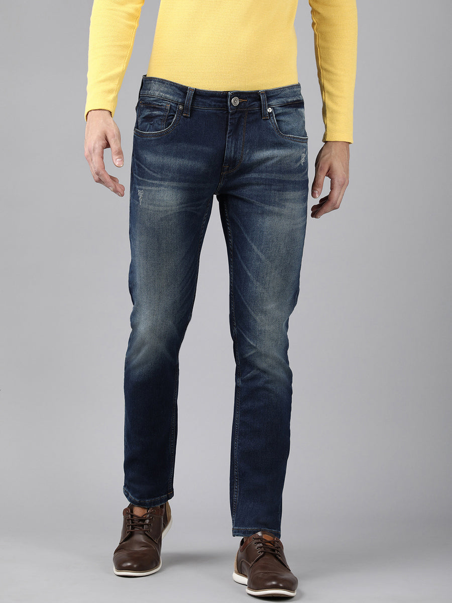 Voi Men Indigo Track Skinny Fit Jeans