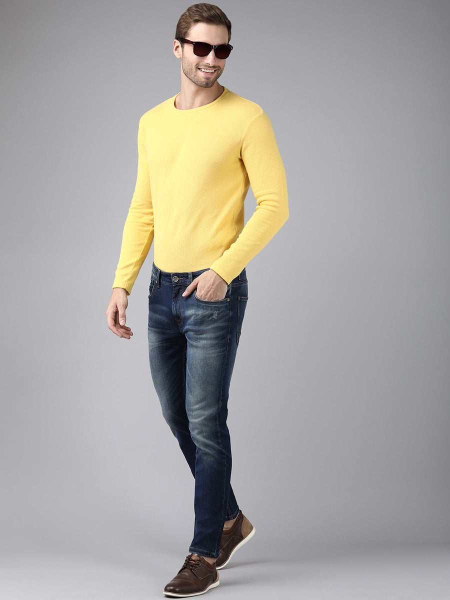 Voi Men Indigo Track Skinny Fit Jeans
