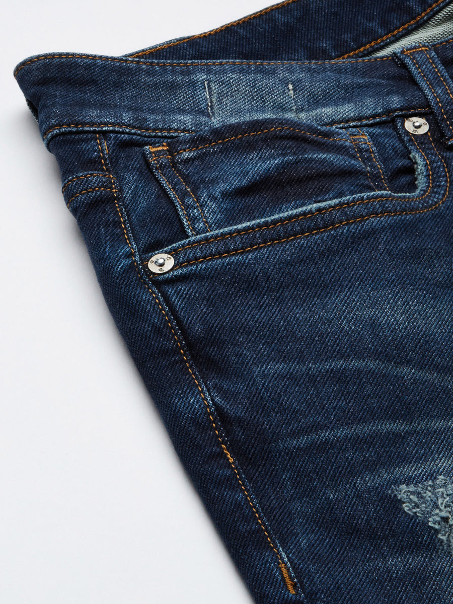 Voi Men Indigo Track Skinny Fit Jeans