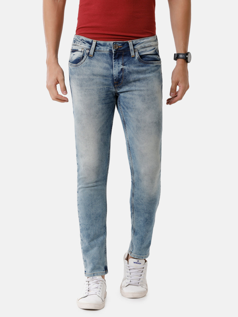 Voi Men Indigo Track Skinny Fit Jeans