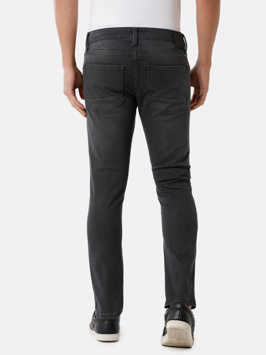 Voi Men Olive Track Skinny Fit Jeans