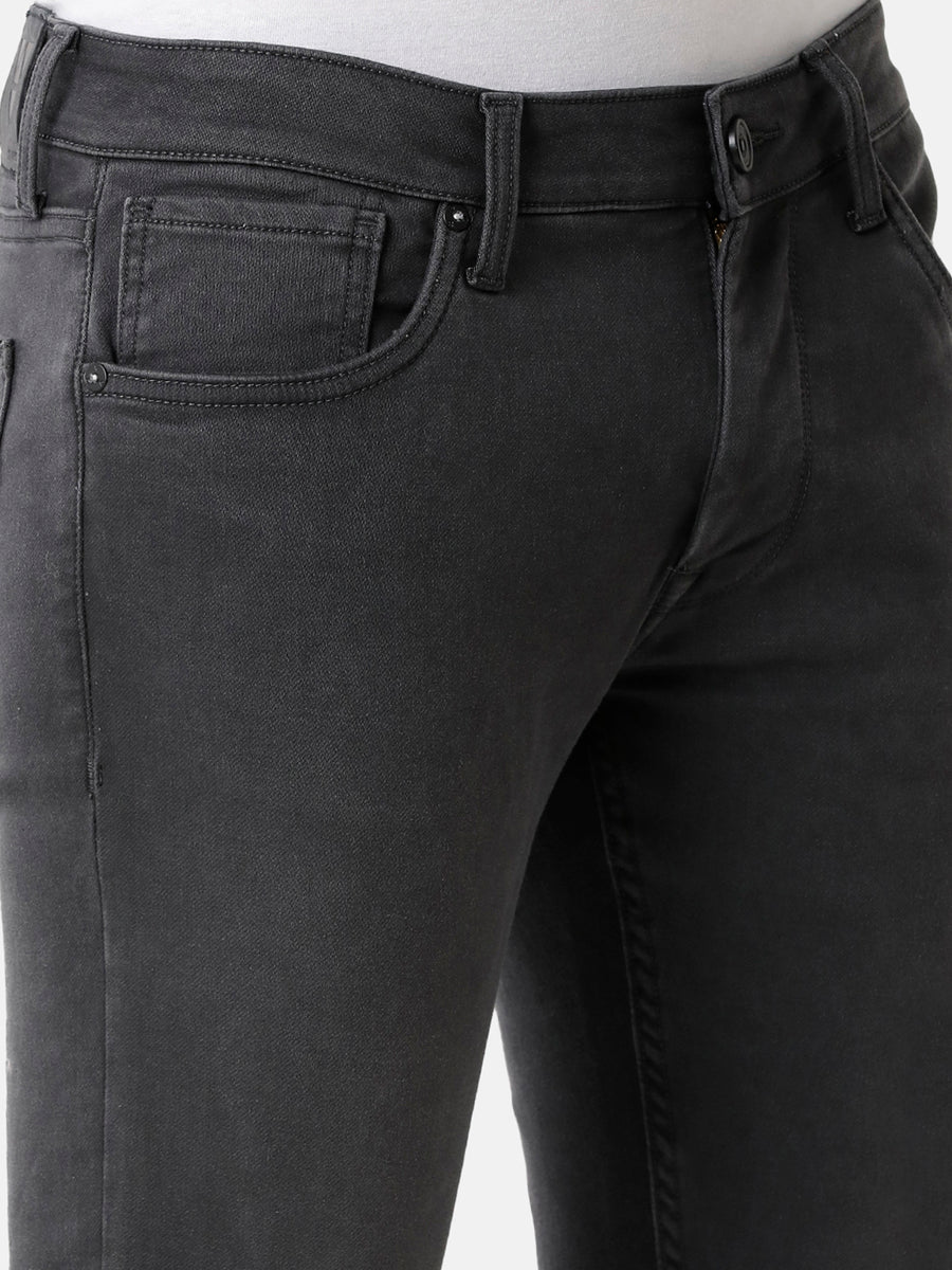 Voi Men Olive Track Skinny Fit Jeans